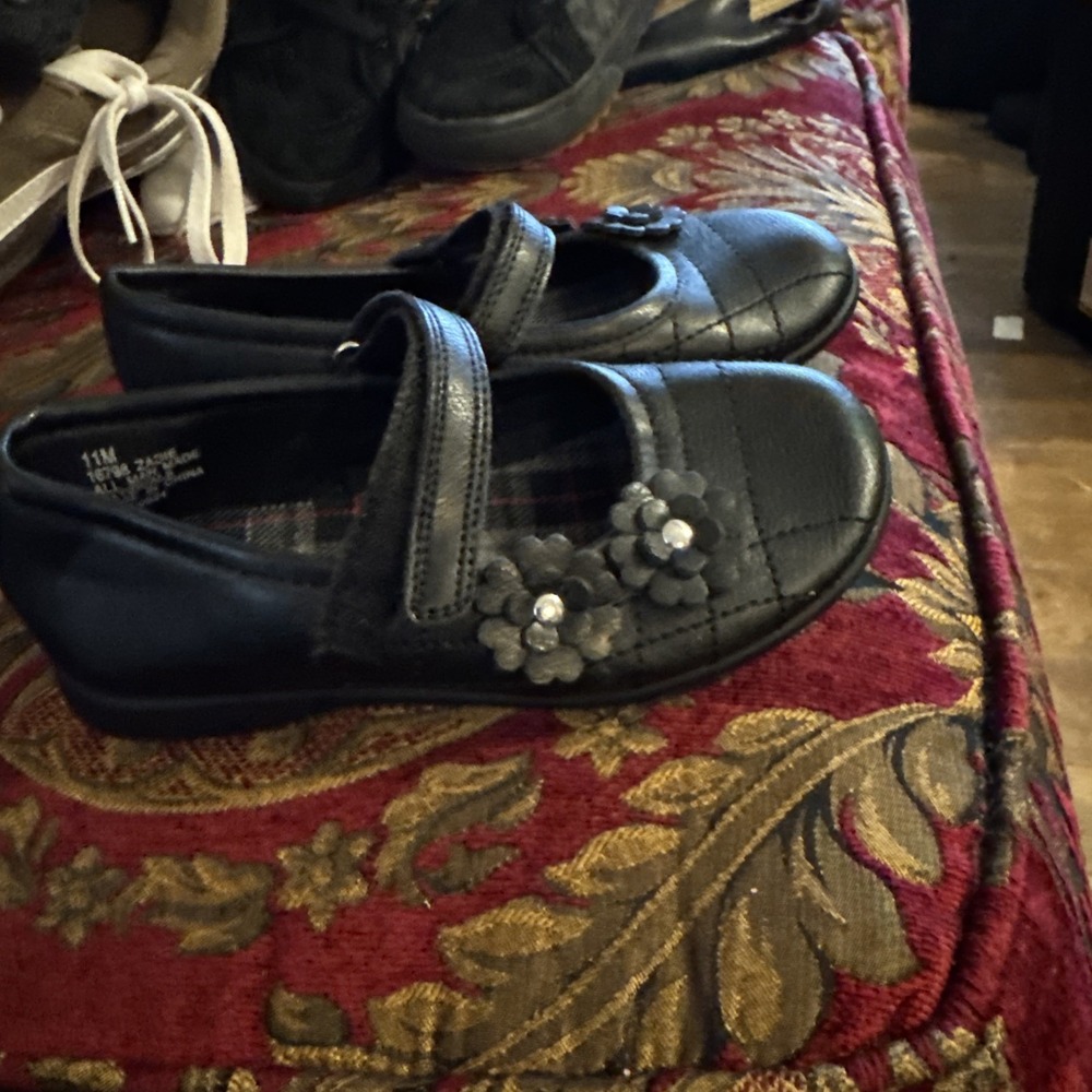 "Rachel Shoes Black" Size 11 Rosemary Dress Shoe Girls Shoes